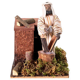 Arabian woodcutter, animated nativity figurine 12cm