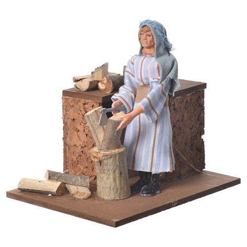 Arabian woodcutter, animated nativity figurine 12cm 2
