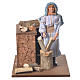 Arabian woodcutter, animated nativity figurine 12cm s1