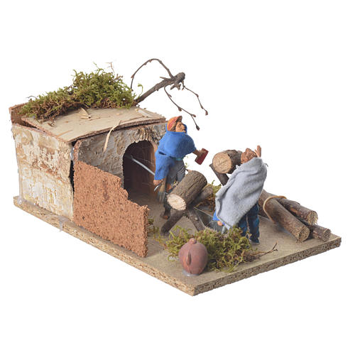 Woodcutter measuring 24x16x21cm for Animated nativities of 8/10cm 2