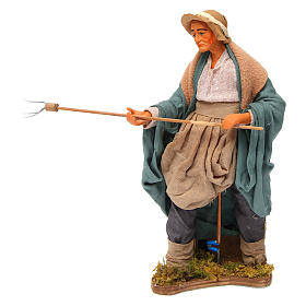 Crèche Napolitaine: Agriculteur en mouvement 24 cm crèche napolitaine