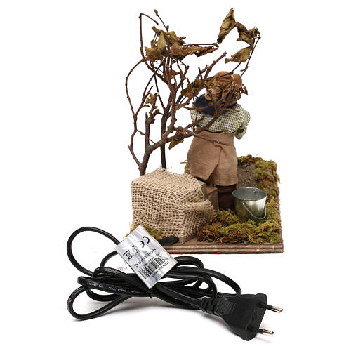 Landwirt mit Baum 12cm bewegliche Krippenfigur 4