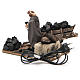 Man with coal cart, animated Neapolitan Nativity figurine 14cm s4