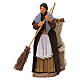 Woman sweeping, animated Neapolitan Nativity figurine 14cm s1