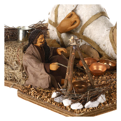 Man with camel, animated Neapolitan Nativity figurine 12cm 2