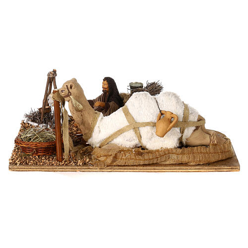Man with camel, animated Neapolitan Nativity figurine 12cm 5
