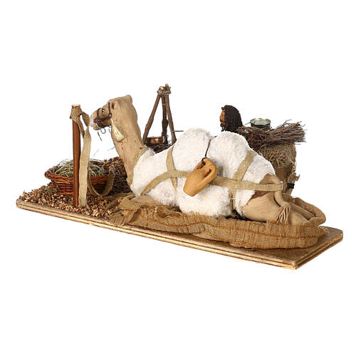 Man with camel, animated Neapolitan Nativity figurine 12cm 6