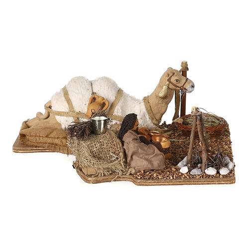 Man with camel, animated Neapolitan Nativity figurine 12cm 7