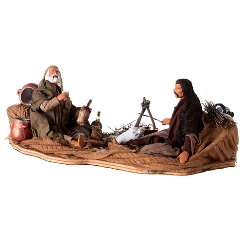 Camping scene, animated Neapolitan Nativity figurine 14cm 3