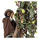 Homme sur échelle avec arbre 14 cm mouvement crèche Naples s2