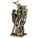 Homme sur échelle avec arbre 14 cm mouvement crèche Naples s4