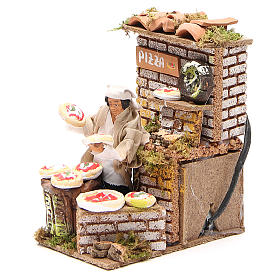 Movimento presepe: Bottega della pizza 10 cm movimento presepe