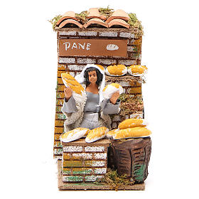 Santons animés crèche de Noël: Atelier du pain 10 cm animation crèche