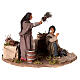 Drunkard and Woman with broom 14cm neapolitan animated Nativity s3