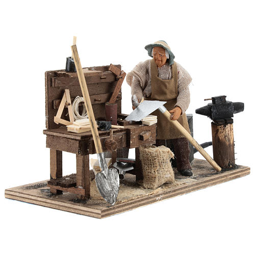 Hoe fixer with desk 12cm neapolitan animated Nativity 3