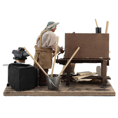 Hoe fixer with desk 12cm neapolitan animated Nativity 5