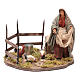 Lady feeding birds, animated Neapolitan Nativity figurine 14cm s1