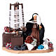 Lady spinning wool, animated Neapolitan Nativity figurine 12cm s1