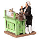 Venditrice di pane con banco 12 cm movimento presepe s2