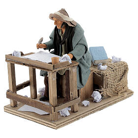 Scribe with desk, Animated Neapolitan Nativity figurine 14cm.