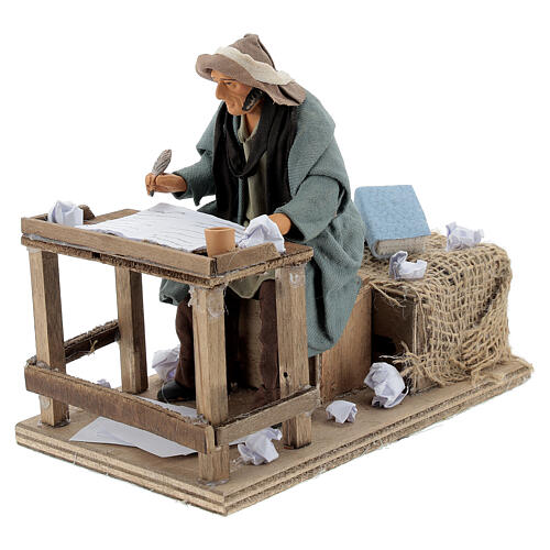 Scribe with desk, Animated Neapolitan Nativity figurine 14cm. 2