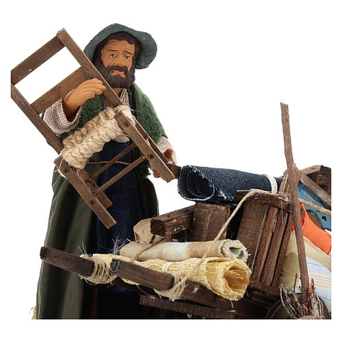 Cart of the evicted for animated Neapolitan Nativity, 14cm 6