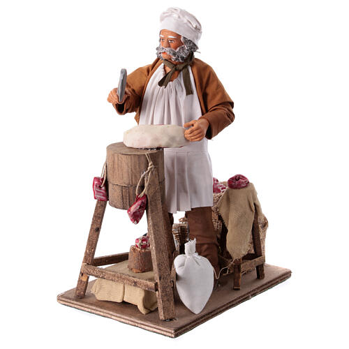 Butcher figurine for animated Neapolitan Nativity, 24cm 6