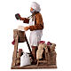 Butcher figurine for animated Neapolitan Nativity, 24cm s11