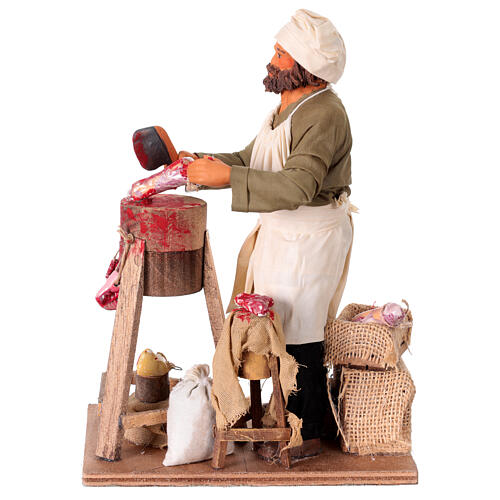 Macellaio movimento presepe napoletano 24 cm 5