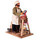 Butcher figurine for animated Neapolitan Nativity, 24cm s4