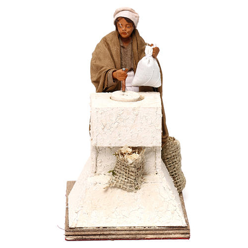 Miller figurine for animated Neapolitan Nativity, 14cm 1