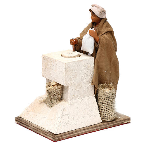 Miller figurine for animated Neapolitan Nativity, 14cm 2