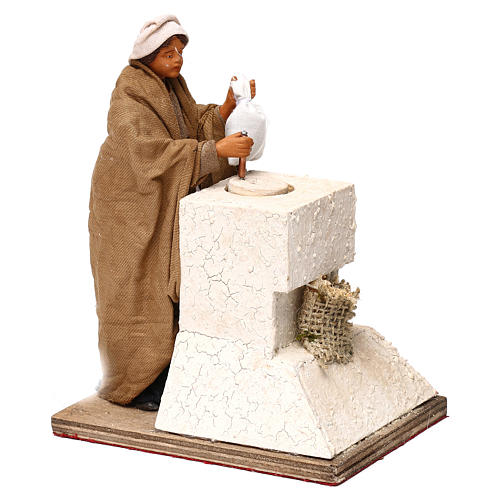 Miller figurine for animated Neapolitan Nativity, 14cm 3