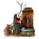 Animated Woman figurine with real fountain for Neapolitan Nativity, 12cm s1