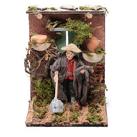 Neapolitanische Krippe: Bauer 10cm bewegliche Krippenfigur Neapolitanische Krippe: Bauer 10cm bewegliche Krippenfigur