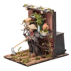 Belén napolitano: Agricultor movimiento 10cm Belén Napoletano