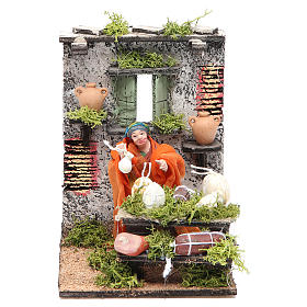 Crèche Napolitaine: Bouchère mouvement 10 cm crèche napolitaine