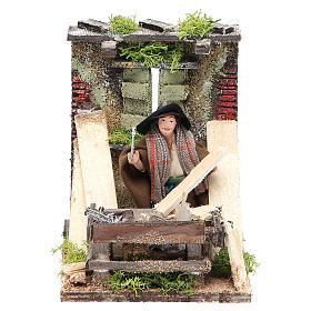 Belén napolitano: Carpintero movimiento 10cm Belén Napolitano