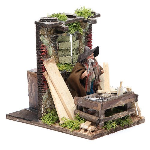 Falegname movimento 10 cm presepe napoletano 3