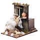 Sheep shearer animated figurine for Neapolitan Nativity, 10cm s2