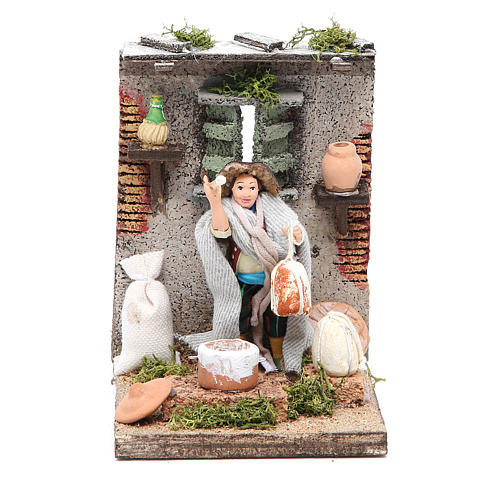 Ricottaio movimento 10 cm presepe Napoli 1