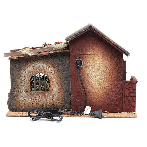 Heilige Familie mit Frau in der Kühe 12cm bewegliche Szene 5