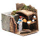 Man with bread stall measuring 4cm, animated nativity figurine s3
