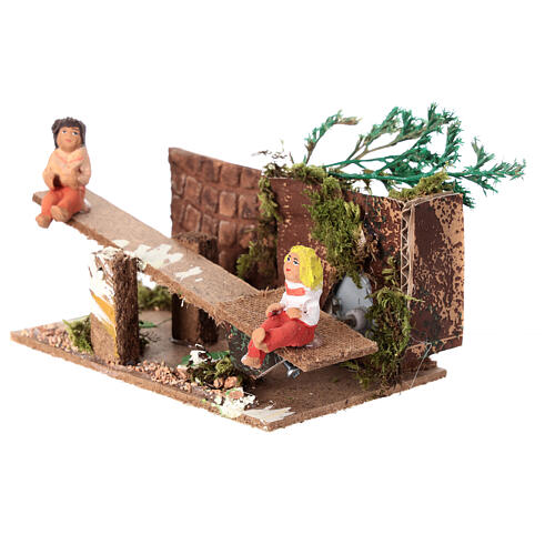 Bambino e bambina cm 7 movimento per presepe 2