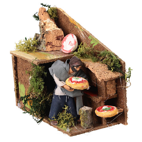 Bread seller measuring 4cm, animated nativity figurine 2