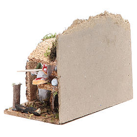 Santons animés crèche de Noël: Boulanger pour crèche 4 cm animation