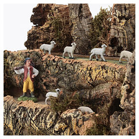 Bewegliche Herde mit Hirte 18x33x18cm