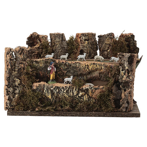 Bewegliche Herde mit Hirte 18x33x18cm 1