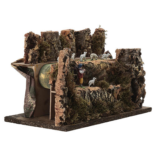 Bewegliche Herde mit Hirte 18x33x18cm 4