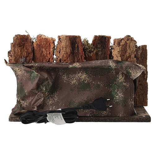 Gregge in movimento 18x33x18 cm con pastore cm 6 presepe 5